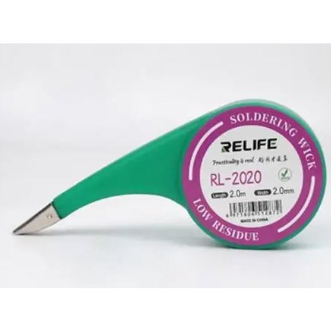 Стрічка для випаювання RELIFE RL 2020, Ш  2,0 мм, Д  2 м
