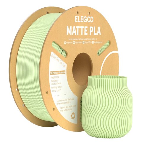 Филамент ELEGOO PLA MATTE, мятно зеленый mint green , 1 кг